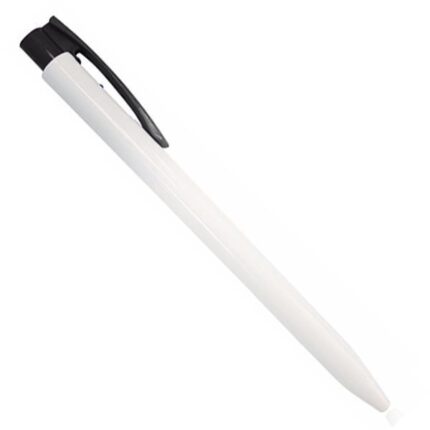 Ark στυλό διαρκείας λευκό  με κλιπ μαύρο 0