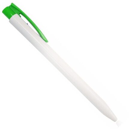 Ark στυλό διαρκείας λευκό  με κλιπ πράσινο 0